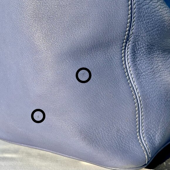 COACH Vintage 97 Sonoma Bucket Bag Periwinkle XL Slouchy Full Grain Leather 4927 - Picture 16 of 16